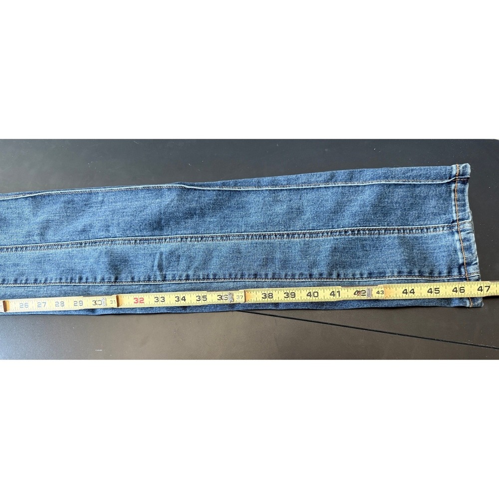 Fashion Nova Lay Low Rise Stacked Slim Straight Leg Jeans Dark Wash 9 NWT New - Picture 11 of 11